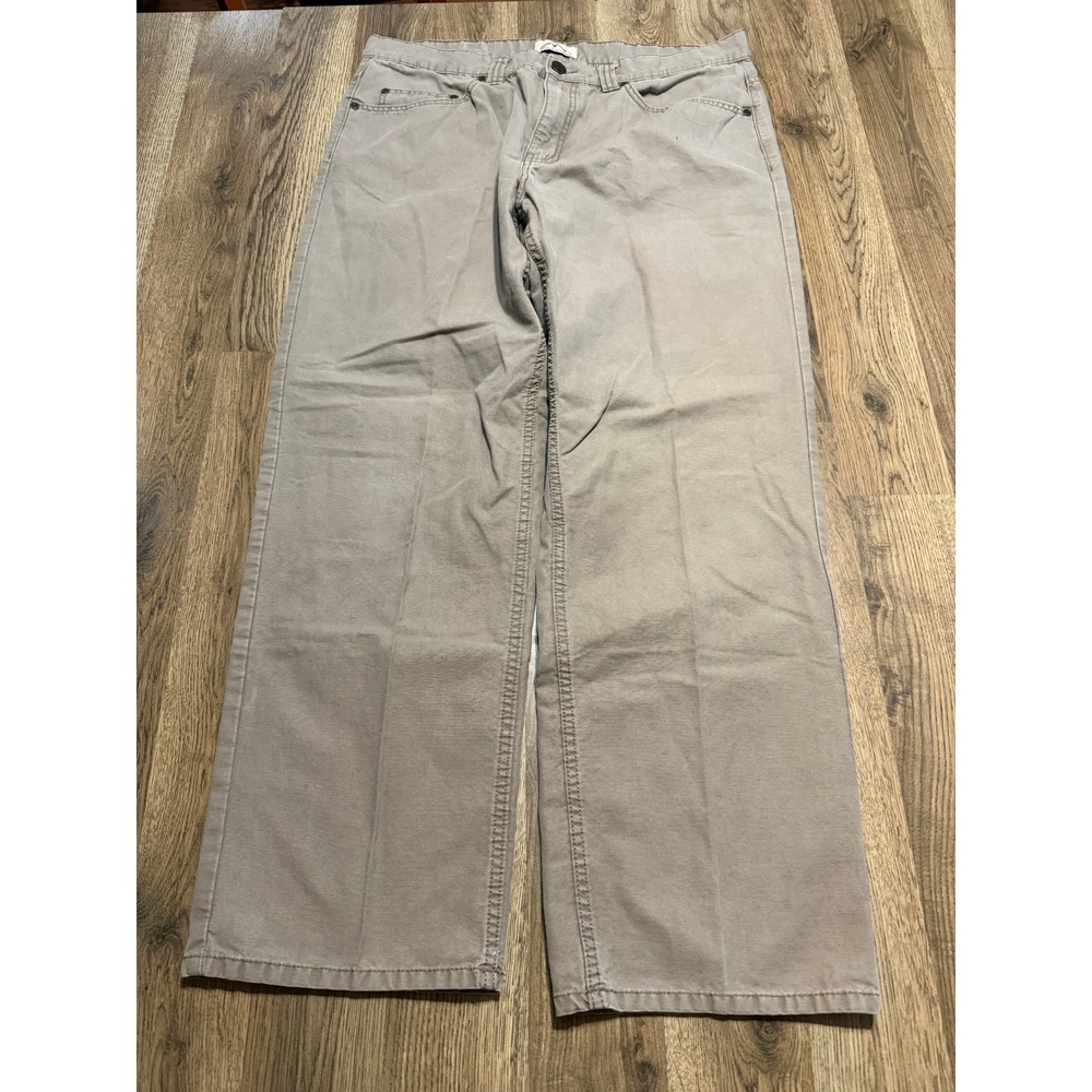 Blue Mountain Pants Mens Size 38x32 Brown Straight Leg Utility Canvas Work Pants